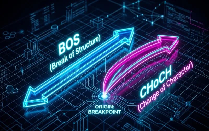 Break of Structure (BOS) vs Change of Character (CHoCH): Reading Crypto Market Structure