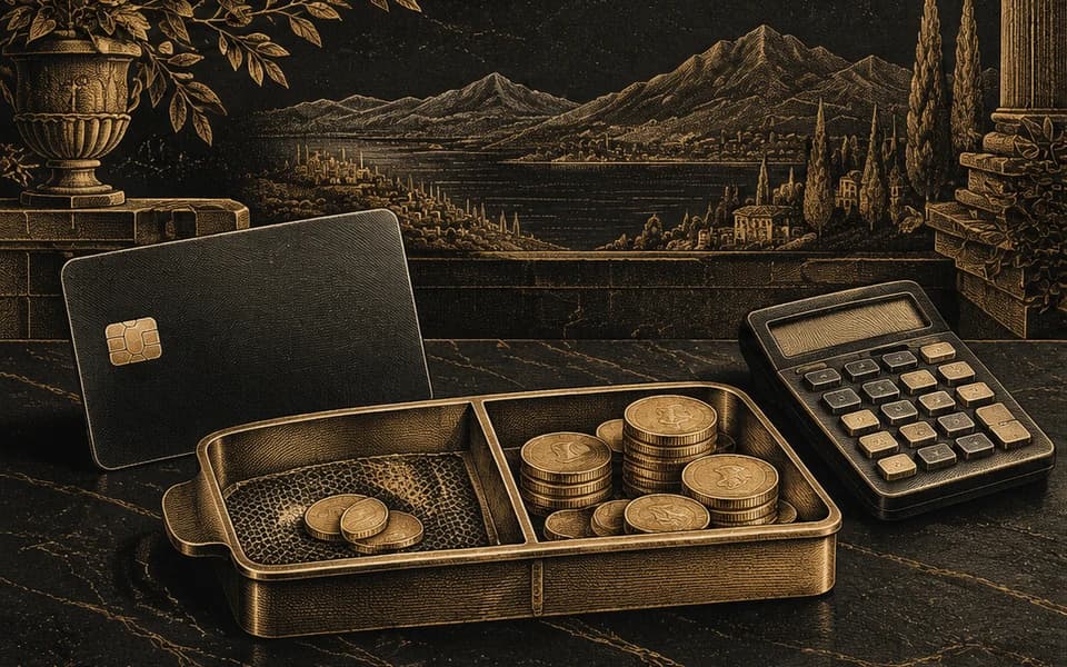 Calculate crypto-card cashback after caps and fees