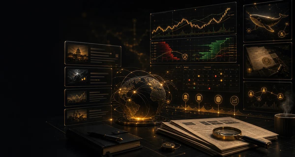 Panel visual de inteligencia de mercado crypto